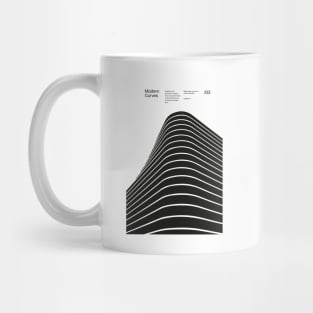 Modern Curves 03, Modern Architecture Design, minimalist Design, Modern Art, Typographic, Helvetica Mug